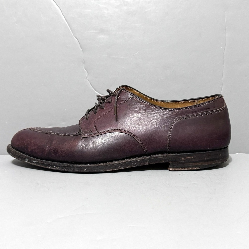 Alden Shoes Norwegian Split Toe Blucher Shoes Burgundy Wine 11 A/C Calfskin 964